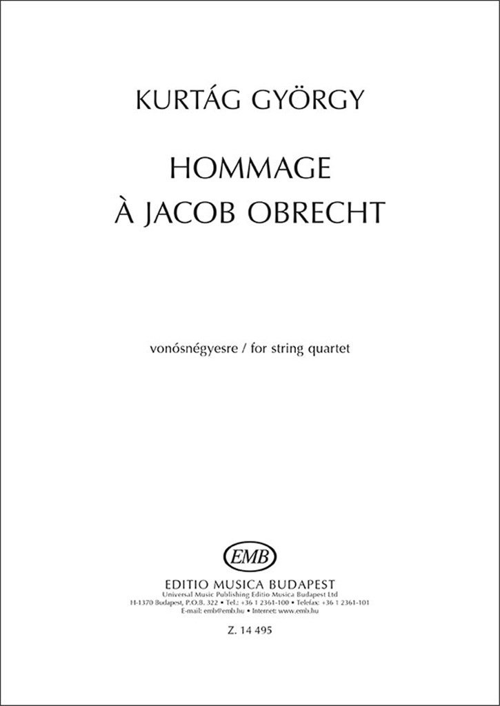 Hommage a Jacob Obrecht